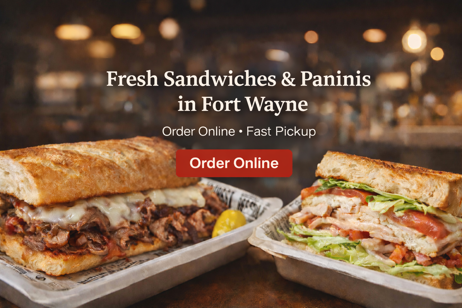 Fresh sandwiches and paninis in Fort Wayne available for online ordering and fast pickup at Mr Sandwich
